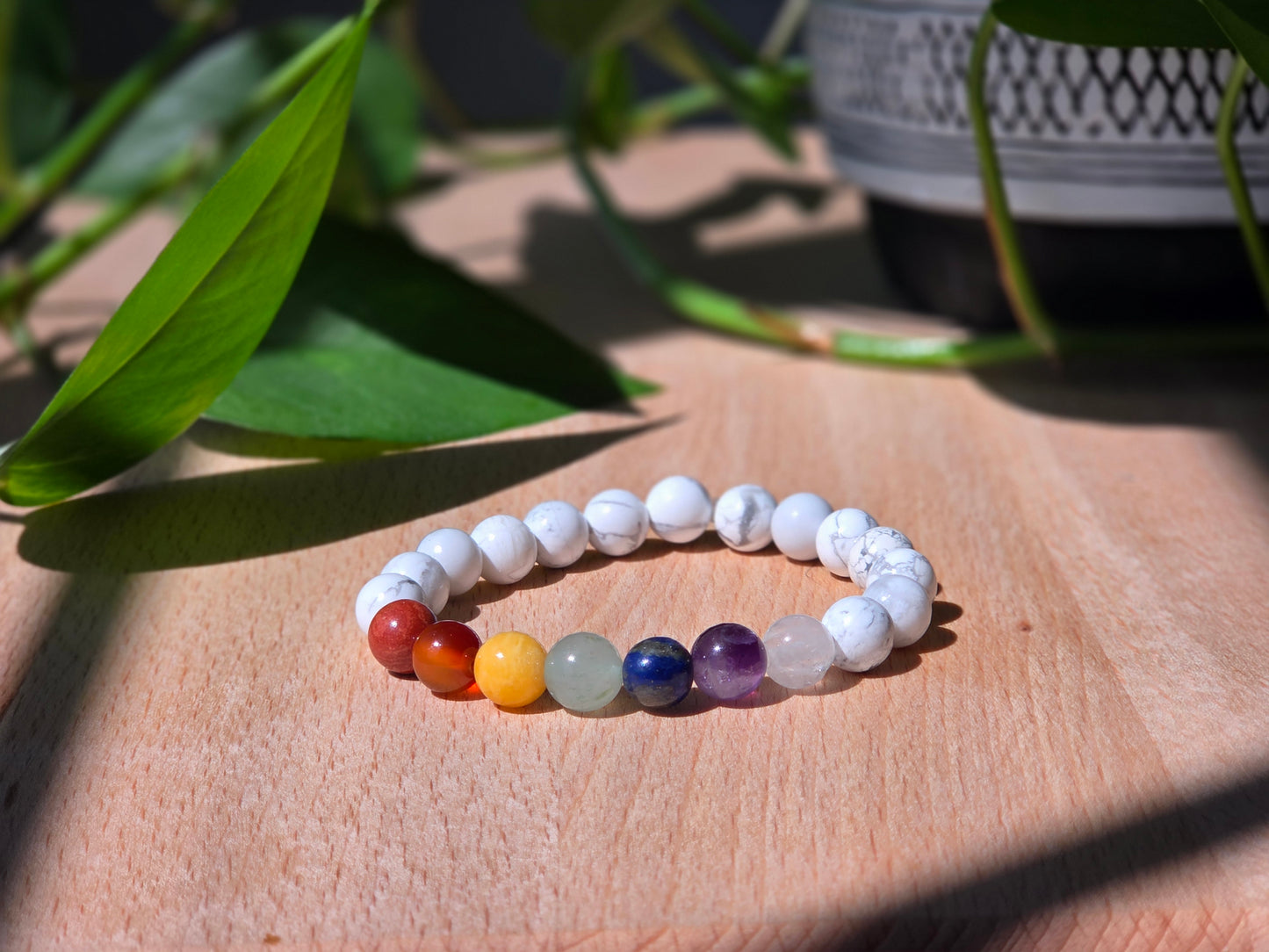 Aligned Chakra Stack Stretch Bracelet