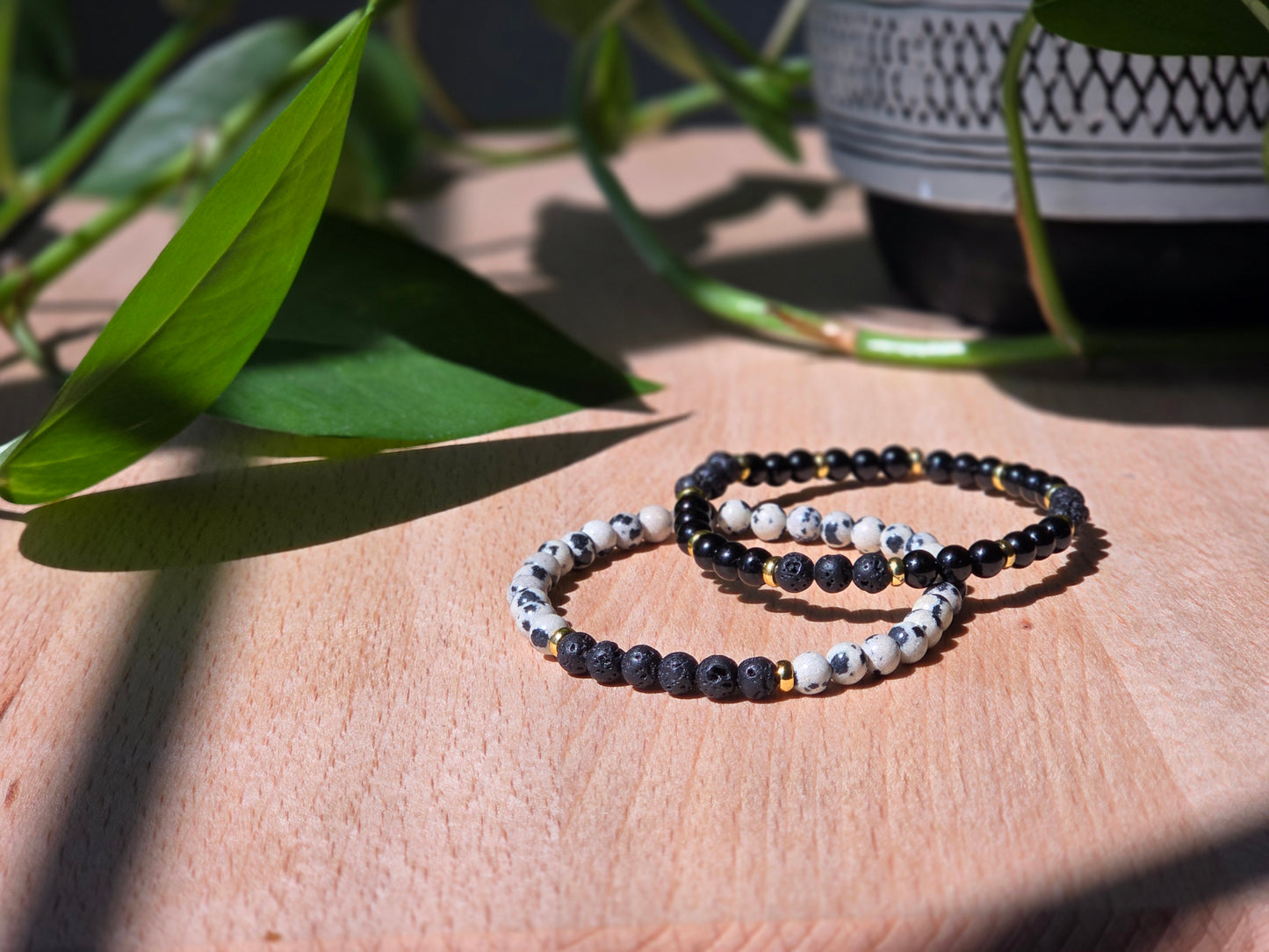 Delicate Diffuser – Shungite & Lava Rock Bracelet