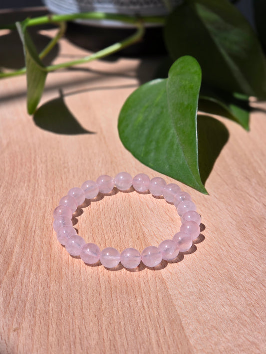 One Stone Energy 8mm Rose Quartz Bracelet