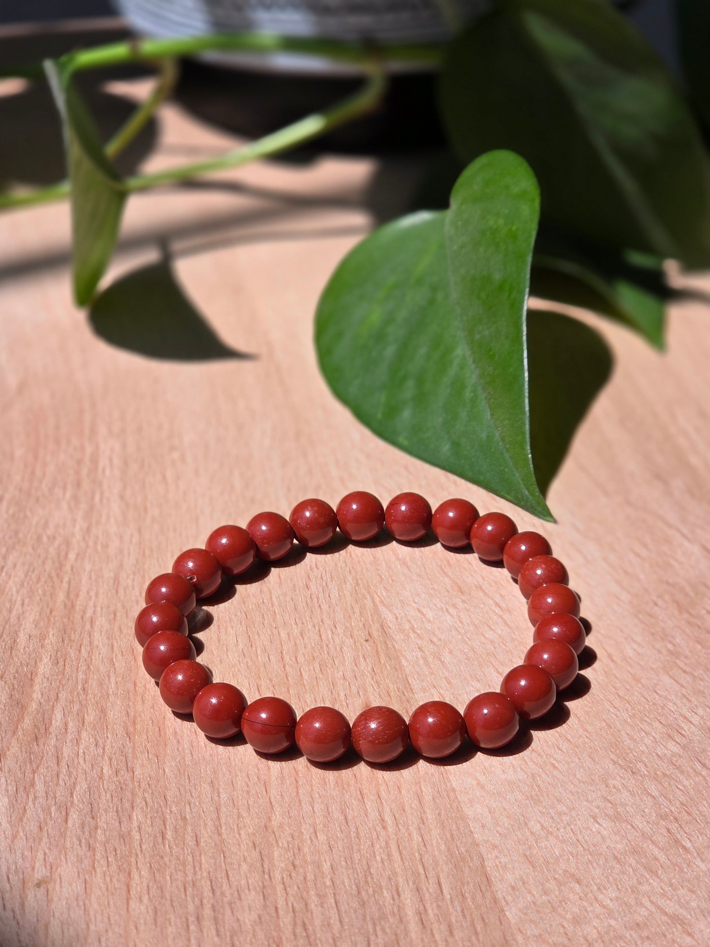 One Stone Energy 8mm Red Jasper Bracelet