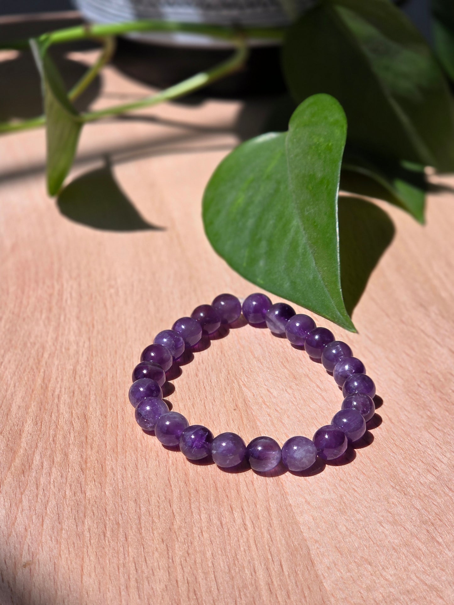 One Stone Energy 8mm Amethyst Bracelet