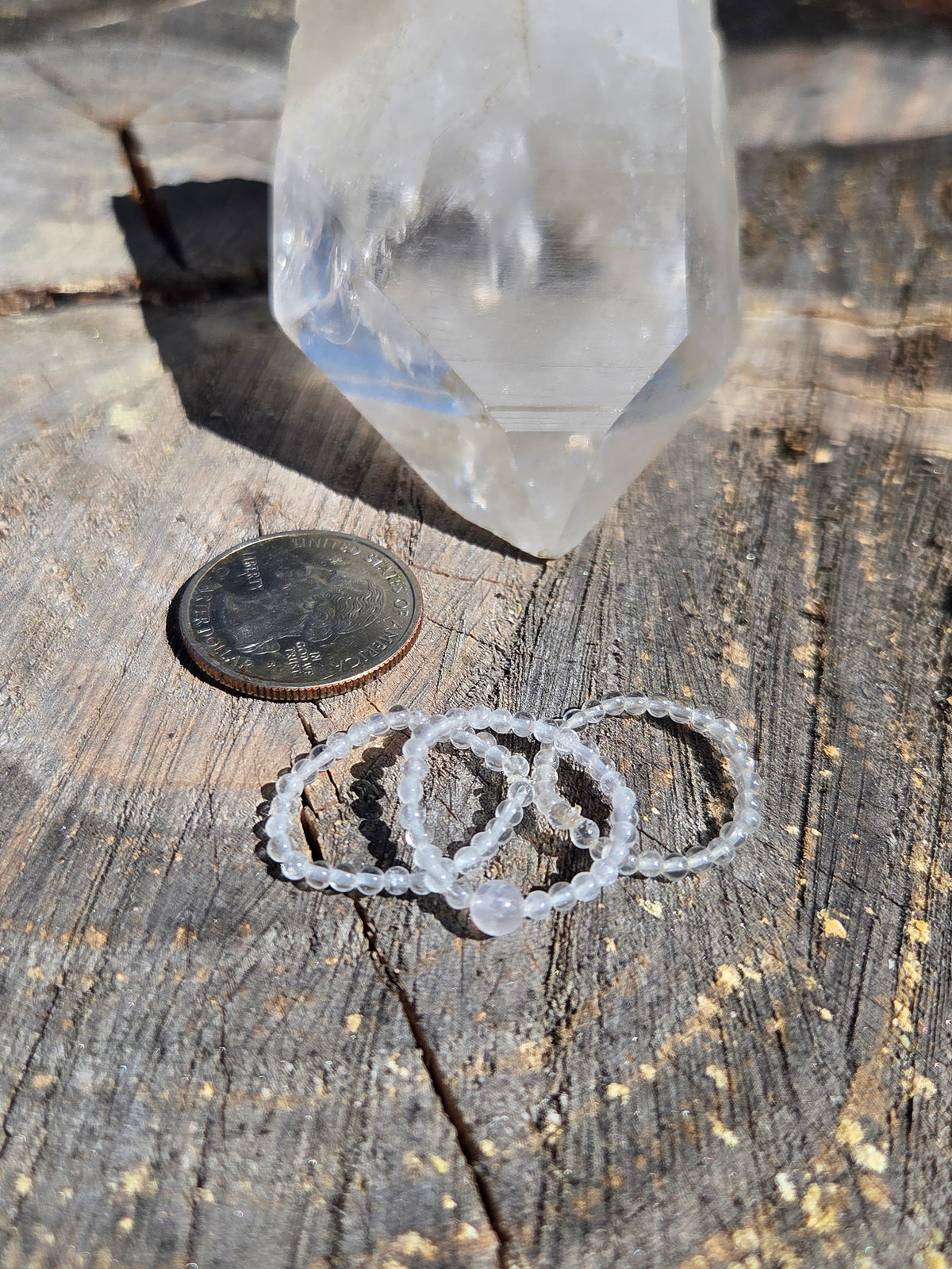 Stacked Clear Quartz Rings