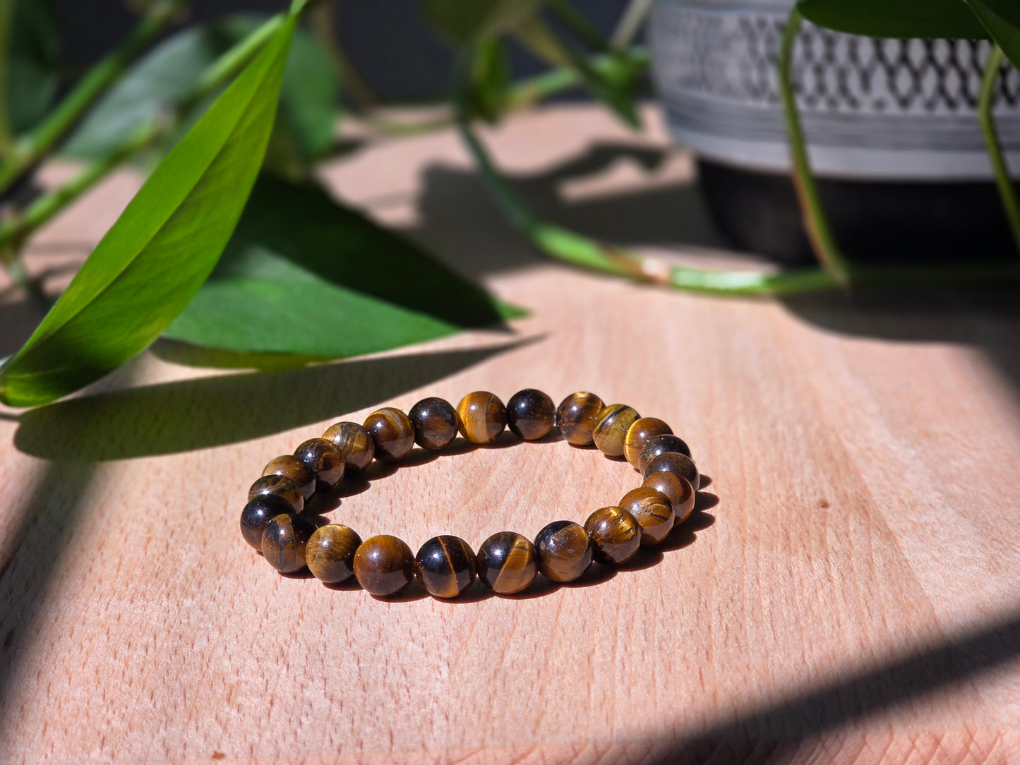 One Stone Energy 8mm Tiger Eye Bracelet