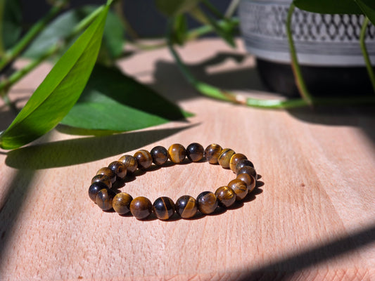 One Stone Energy 8mm Tiger Eye Bracelet