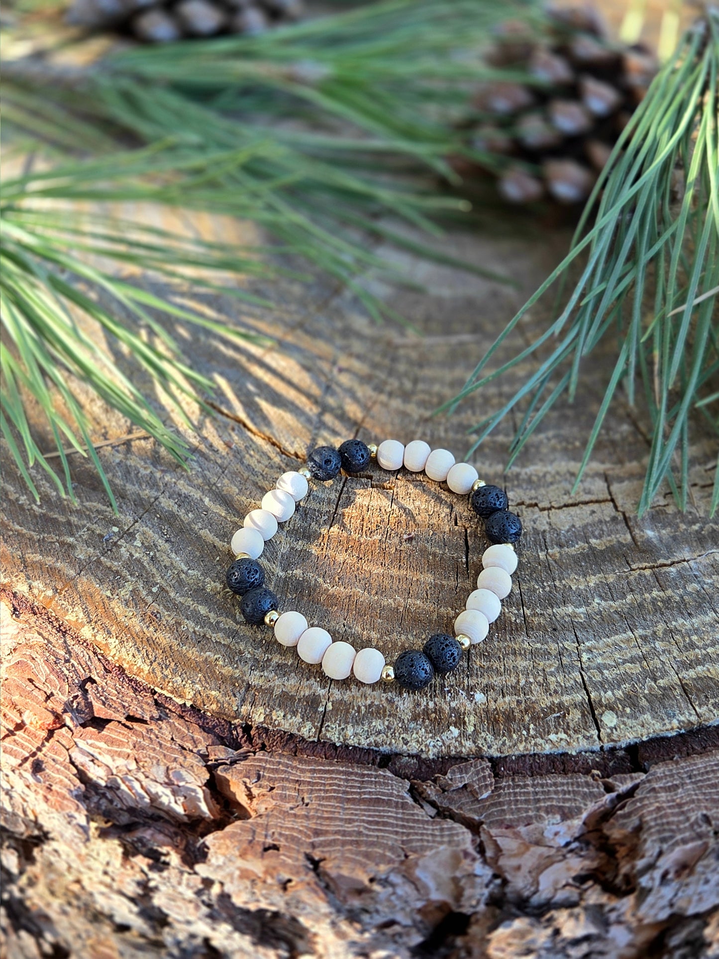Forest Notes-Lava Java EO diffuser bracelet