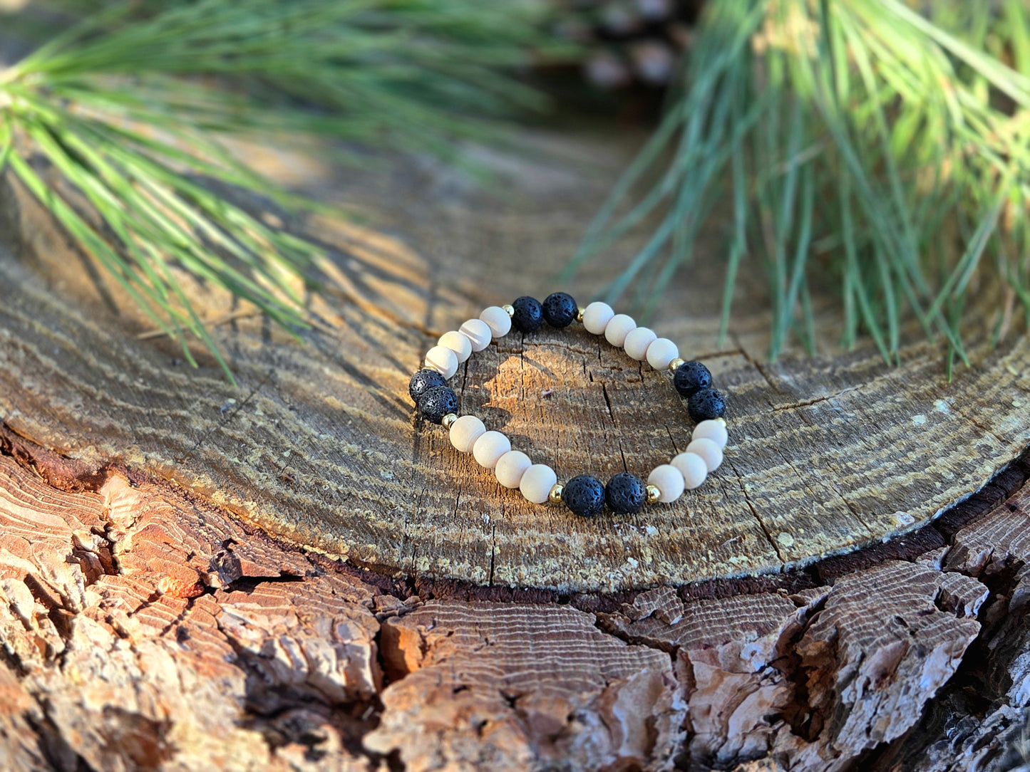 Forest Notes-Lava Java EO diffuser bracelet