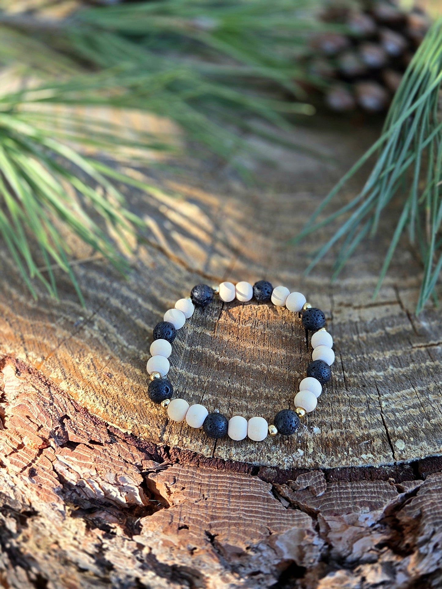 Forest Notes-Lava Java EO diffuser bracelet