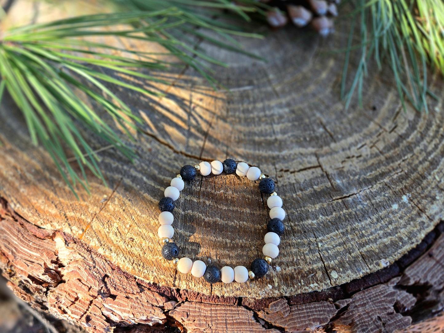 Forest Notes-Lava Java EO diffuser bracelet